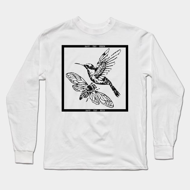 BØRNS//God Save Our Young Blood - Black and White Long Sleeve T-Shirt by UberGhibli